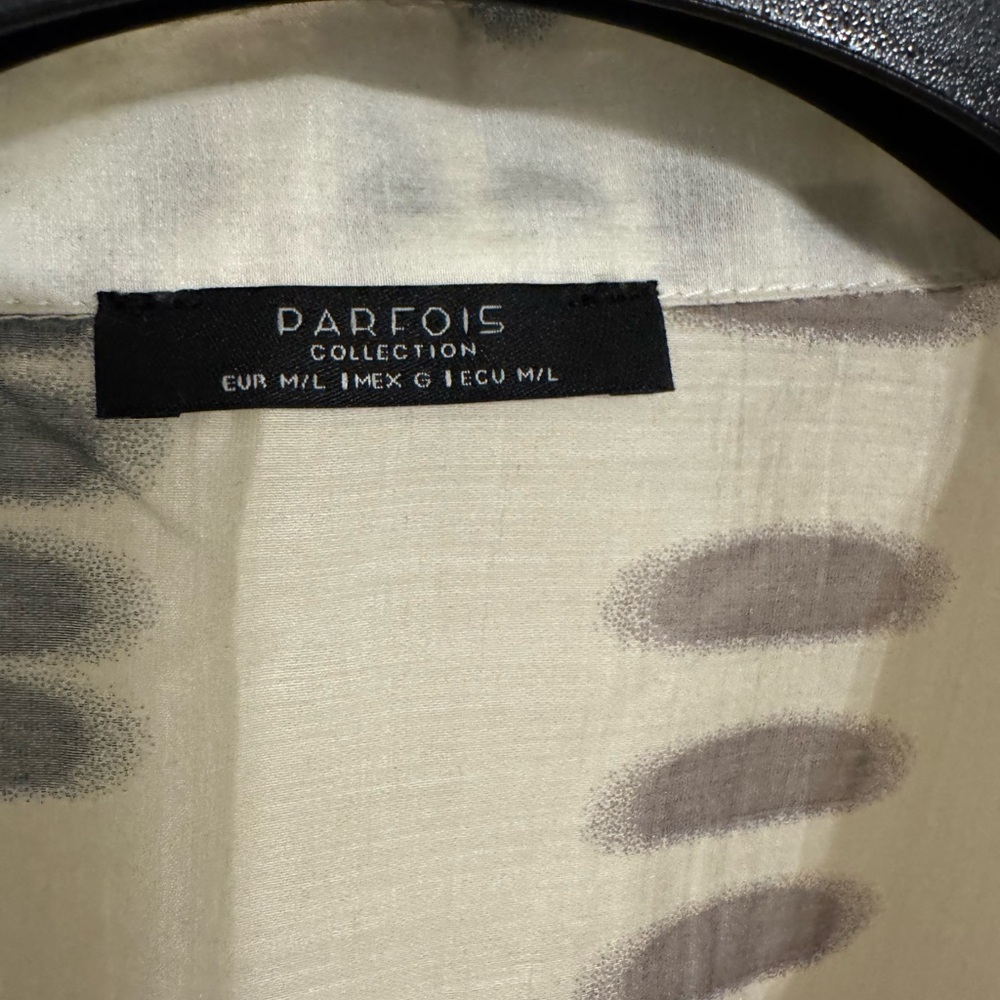 Parfois Sheer Blouse With Pattern - image 3